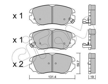 Гальмівні колодки пер. Insignia/Insignia/Malibu/9-5 08-17 - CIFAM 822-841-0