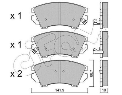 Гальмівні колодки пер. Opel Astra J 09-/Insignia 08- (Mando) - CIFAM 822-842-0