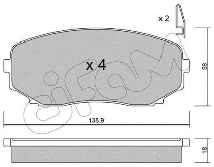 Гальмівні колодки пер. Mazda CX-7/CX-9 07- (sumitomo) - CIFAM 822-872-0