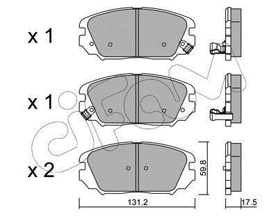 Гальмівні колодки пер. Civic/Sonata/Tucson (04-13) - CIFAM 822-885-0