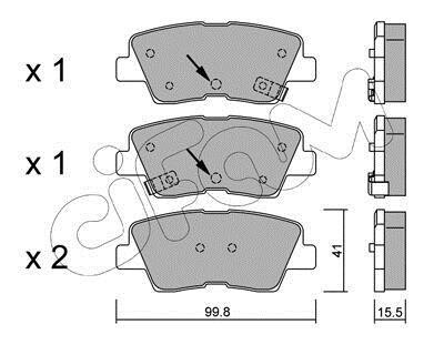 Гальмівні колодки зад. Hyundai i30/i40 11-/Kia Cee\'d 12- (akebono) - CIFAM 822-886-1