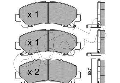 Комплект тормозных колодок, дисковый тормоз - CIFAM 822-902-0
