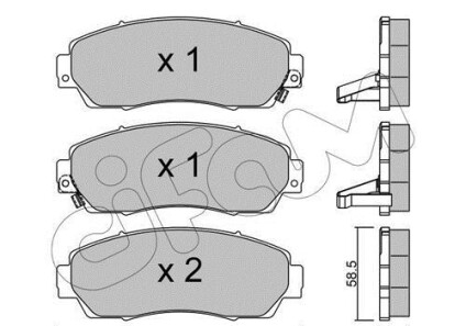 Комплект тормозных колодок, дисковый тормоз - CIFAM 822-903-0