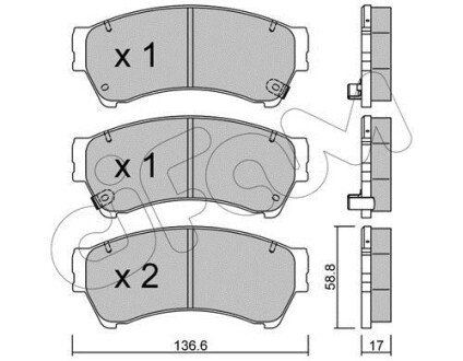 Гальмівні колодки пер. Mazda 6 07-13 - CIFAM 822-924-0