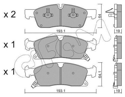 Гальмівні колодки пер. Grand Cherokee/W292//W166 10- - CIFAM 822-927-0