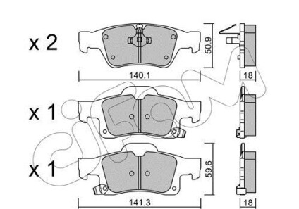 Комплект тормозных колодок - CIFAM 822-928-0