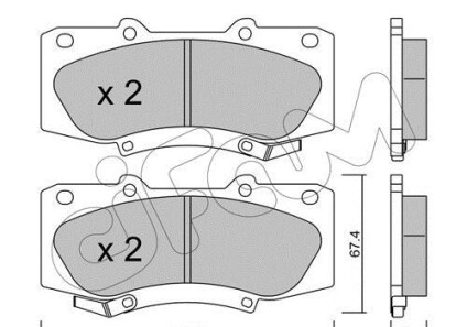 Комплект тормозных колодок - CIFAM 822-937-0