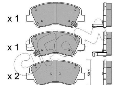 Комплект тормозных колодок - CIFAM 822-943-0