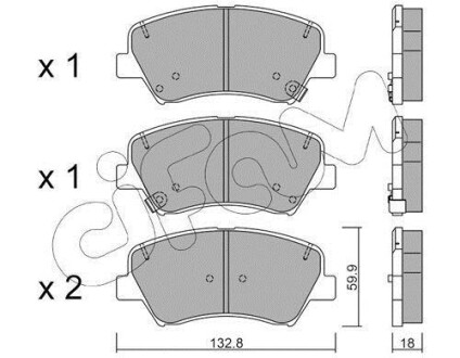 Гальмівні колодки пер. Ceed/Cerato/Elantra/Equus/i30 (09-21) - CIFAM 822-944-0