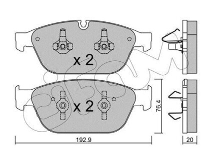 Комплект тормозных колодок - CIFAM 822-954-0