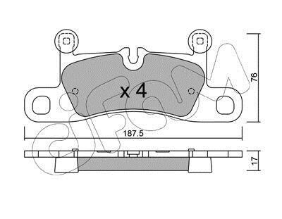 Гальмівні колодки зад. Touareg/Cayenne 10> - CIFAM 822-958-0