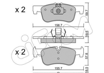 Комплект тормозных колодок - CIFAM 822-959-0