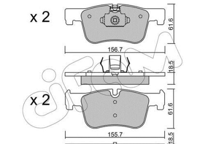 Комплект тормозных колодок - CIFAM 822-960-0