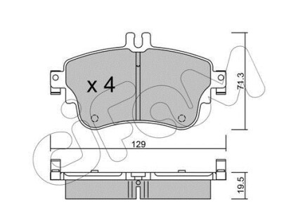 Комплект тормозных колодок - CIFAM 822-964-0