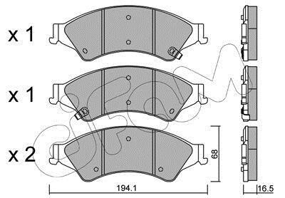 Комплект тормозных колодок - CIFAM 822-971-0