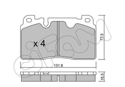 Комплект тормозных колодок - CIFAM 822-979-0