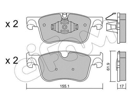 Комплект тормозных колодок - CIFAM 822-984-0