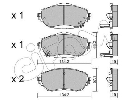 Гальмівні колодки пер. Auris/Corolla (13-18) - CIFAM 822-998-0