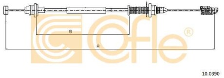 Linka gazu LOGAN 04- benz. - (8200215959, 6001546868, 182013208R) COFLE 10.0390