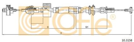 Трос сцеплен. vw polo 93- polo 93- ns.mod oe 6n1721335b (ad55.0161) - COFLE 103158