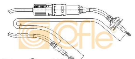 191721335F ТРОС СЦЕПЛЕHИЯ VW GOLFII/JETTA 1.6D 90-91 (DIESEL) - COFLE 103411