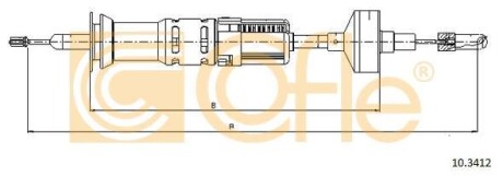 Linka sprz. GOLF GTi 90- - (191721335N, 191721335D, 191721335G) COFLE 10.3412