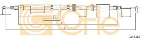 Трос - (lr001031, lr007496) COFLE 105167