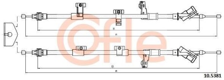 Трос - (bv612a603ah, bv612a603ag, 2014116) COFLE 105381