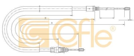 Linka ham.r. P207 tarcze - (4745Z4, 9650902680) COFLE 10.6036