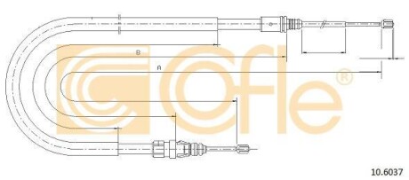 Linka ham 10.6037 peugeot lewa/prawa - (474651, 9684567680, 9802570580) COFLE 106037