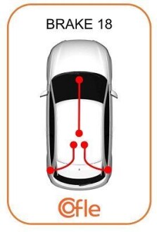 Фото 2 - Трос ручного тормоза COFLE 10.6853 (106853)