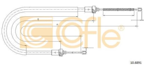 Трос стояночного тормоза - (6001547169) COFLE 106891