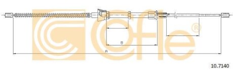 Трос ручних гальм(барабан) Seat Ibiza, VW Polo, 1 - (6R0609721B) COFLE 107140