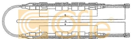Трос стояночного тормоза - COFLE 10741