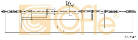 Трос, стояночная тормозная система - (8A0609702A) COFLE 107547