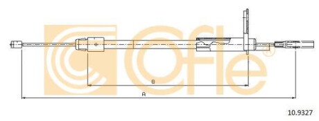 Трос стояночного тормоза - COFLE 109327