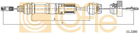 Linka sprz. XSARA 1.8 1.9D 00- samoreg. - COFLE 11.2280