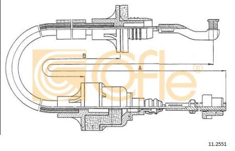 Linka sprz. VECTRA 1.4-1.7TD - (90345229, 669170, 669161) COFLE 11.2551