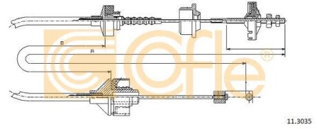 Тросы сцепления - (2150E9, 2150H1) COFLE 11.3035