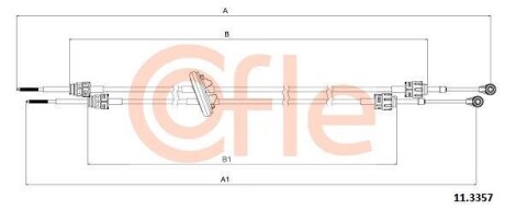 Трос - (2E1321308B) COFLE 11.3357