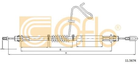 Linka ham.r. TRANSIT RWD 06-09 P tarcze bliлniaki - (1388276, 6C112A635BB, 6C112A635BC) COFLE 11.5674