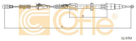 Трос стояночного тормоза - COFLE 115753
