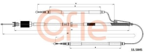 Linka ham.r. INSIGNIA 09- 4X4 kompletna, ham.elektr. 2213/1358-638+773/638 - (20918016, 22821394, 22944244) COFLE 11.5845