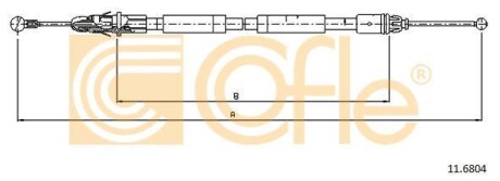 Трос стояночного тормоза - COFLE 116804