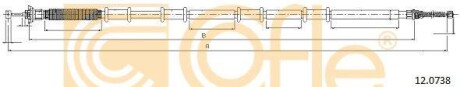 Linka hamulca rcznego fiat - COFLE 120738