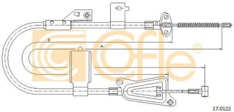Трос ручного тормоза - (36531BN80B, 365319M800) COFLE 170122