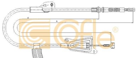 Трос ручного тормоза - (36531BN80A, 36531BM700) COFLE 170124