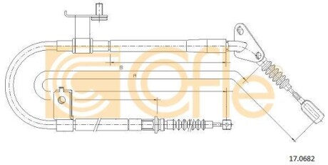 Linka hamulca rcznego - (bc1d44410a, bc1d44410b) COFLE 170682