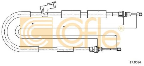 Трос ручного тормоза - COFLE 170684