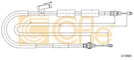 Трос ручного тормоза - COFLE 170685